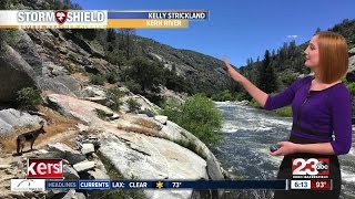 Triple digit heat means snow melt and high Kern River