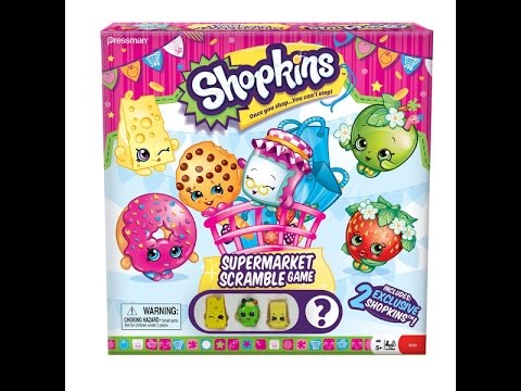 The Purge: # 871 Shopkins Supermarket Scramble Game: A licensed game with a spinner and toys
