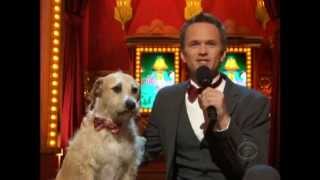 Neil Patrick Harris with Sandy the Dog and the Cast of A Christmas Story