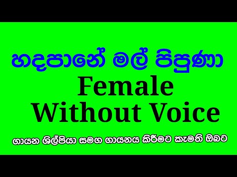 Hadapane Mal Pipuna( Male Voice Without Female Voice) - Karoke