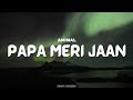 ANIMAL: PAPA MERI JAAN (Lyrical Song) | Ranbir Kapoor | Anil K,Rashmika M | Sandeep V |Sonu Nigam