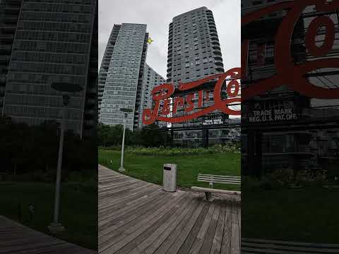 Cloudy NYC Skyline 🌥️ Manhattan Views & Pepsi Cola Sign