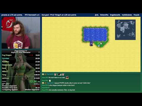 Final Fantasy IV Any% Speedrun (PC Pixel Remaster) 3:07:07