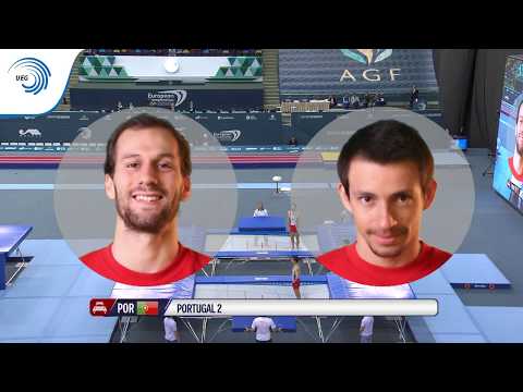 Diogo ABREU & Diogo GANCHINHO (POR) - 2018 Trampoline Europeans, synchro final