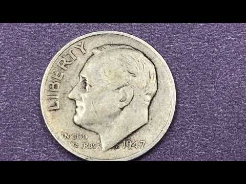 1947 United States Roosevelt Dimes - 3 Dimes = $28,500 - US Coins