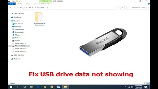 How to Fix USB Pen Drive File & Folder not Showing in Windows 10/8/7