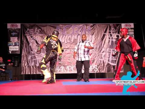 Jason Bourelly v Anthony Merricks - Men's Spar Semi-Final - 2015 NA Int'l Karate Championships