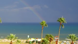 Rainbow over beach - Larnaca, Cyprus