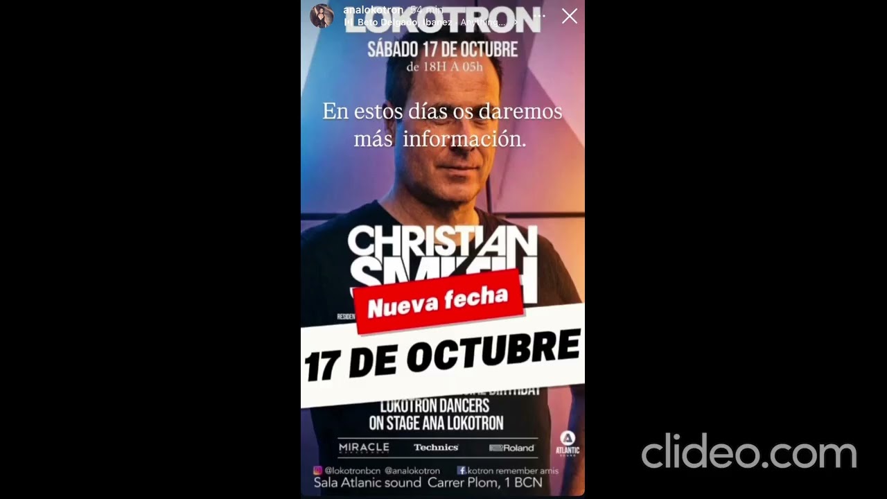 ✅ New confirmed date: Saturday, October 17 CHRISTIAN SMITH