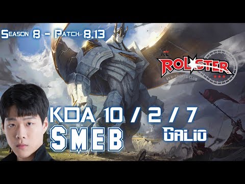 KT Smeb GALIO vs RYZE Mid - Patch 8.13 KR Ranked