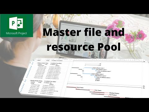 Create a master file and add a resource pool in Microsoft Project