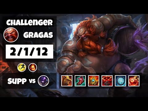 Gragas 11.6 Gameplay Challenger Replay S11 Support (2/1/12) - EU