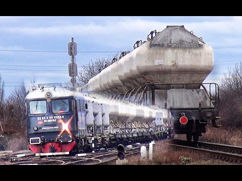 Marfar MMV-Freight Train-La tracțiune D.A. 352-4 cu "OIȚE" de la Holcim Aleșd-14.02.2020