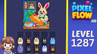 Pixel Flow Level 1287 Solution Walkthrough