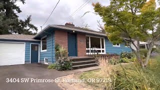 For Rent: 3404 SW Primrose St, Portland, OR 97219