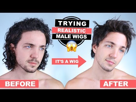 ✅ Trying Realistic Mens Wigs - Long Hair to Short Hair
