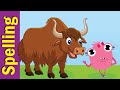 The Spelling Song Animals Learn To Spell 3 Letter Words Kindergarten ESL Fun Kids English