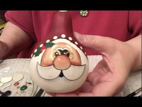Gourd Santa Claus Ornament #2