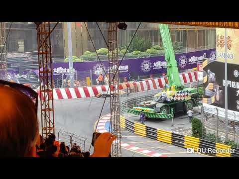Macau gp f3 2018 crash slow motion 18.11.18