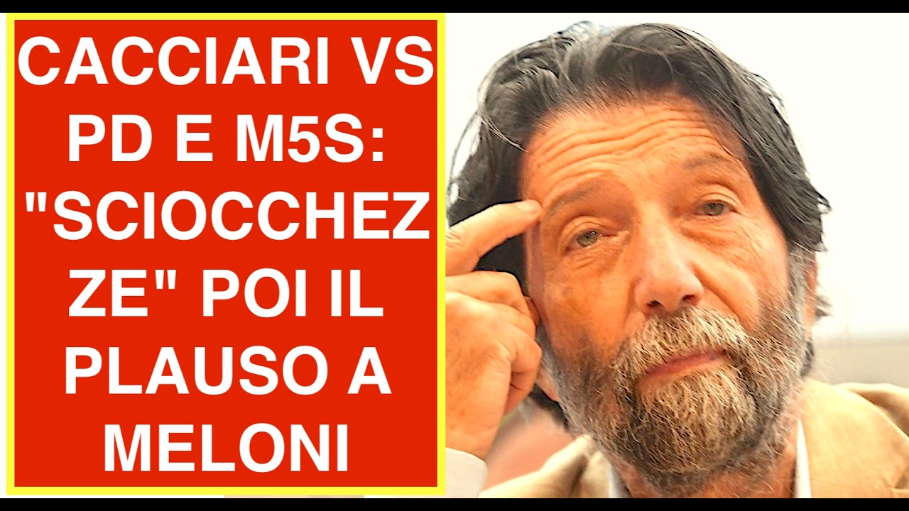 CACCIARI VS PD E M5S: "SCIOCCHEZZE" POI IL PLAUSO A MELONI
