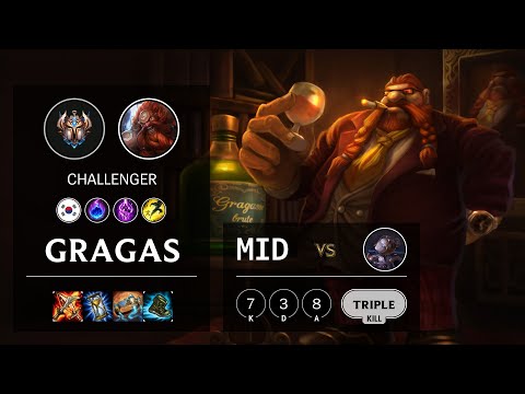 Gragas Mid vs Orianna - KR Challenger Patch 10.13