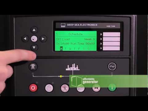 How to setup the Schedule feature of your Affordable Diesel Generator