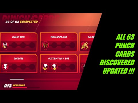 ALL 63 PUNCH CARDS DISCOVERED FORTNITE CHAPTER 2 SEASON 4 !!! EVERY CARD EXPLAINED UPDATE 14.01 !!!