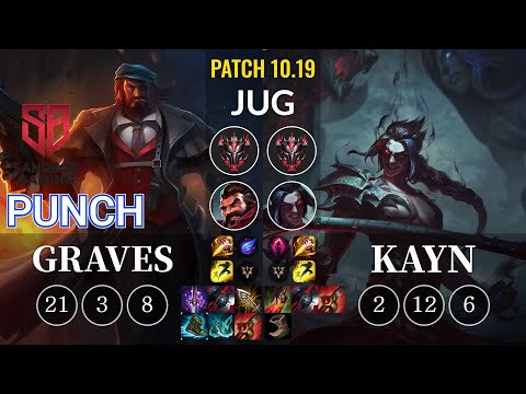 SB Punch Graves vs Kayn Jungle - KR Patch 10.19