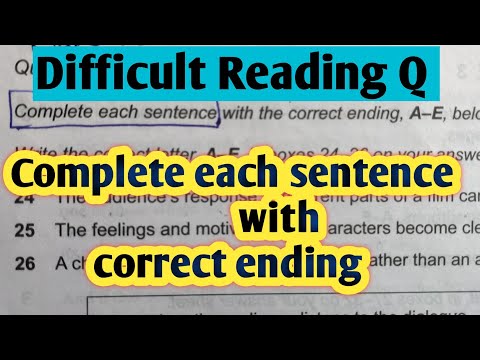 IELTS Reading METHOD : MATCHING SENTENCE  Ending Technique  ielts reading tricks ielts -9