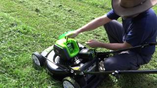 Changing Battery on GreenWorks 80V Cordless DigiPro Lawn Mower