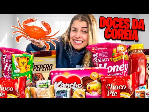 EXPERIMENTANDO OS DOCES MAIS BIZARROS DA COREIA !!!