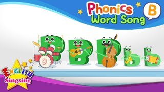 Phonics Word song B - English Songs - Educational video for Kids