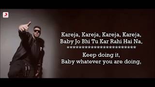 #badshah Kareja kareja with lyrics    ft. Badshah