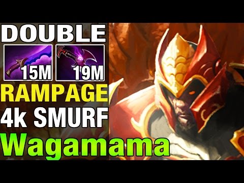 Double Rampage - 4k SMURF SAGA - Wagamama 7,4k MMR Plays Dragon Knight - Dota