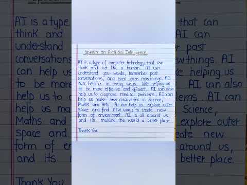 Speech on Artificial intelligence ✅#speechonAI#speech #speechesinenglish#shorts #short #shortvideo
