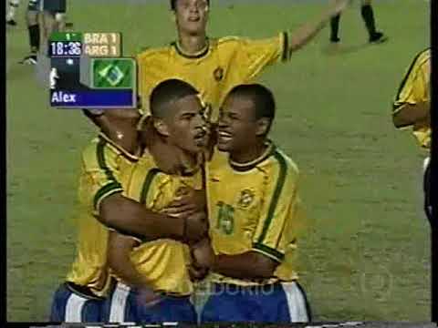 Brasil 4 x 2 Argentina (2000, Pré-Olimpico) Ronaldinho, Alex, Riquelme, Aimar, Saviola, Athirson,etc
