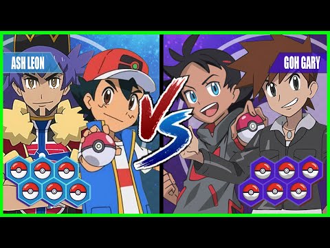 Pokémon Battle Pedia: ASH and LEON Vs. GOH and GARY
