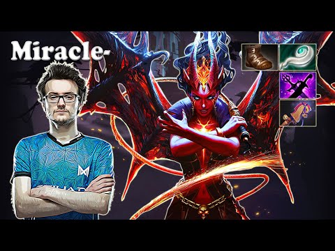 Miracle - Queen of Pain Midlane | Dota 2 7.30b Gameplay