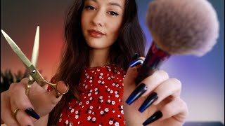 ASMR Giving You A Makeover! 😍 (New Year New You Vibes) | Hair Cut, Makeup, Skincare & Nails