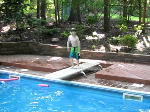 Jack tries a cannonball . . .