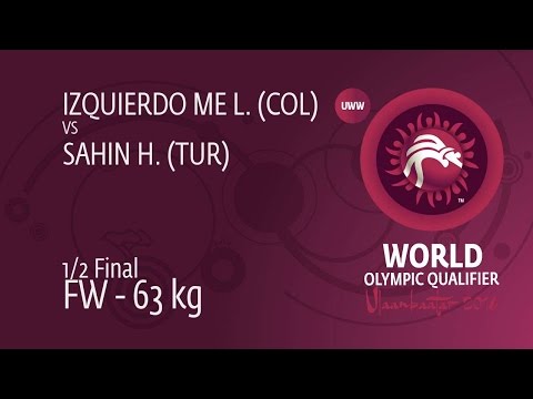 1/2 FW - 63 kg: H. SAHIN (TUR) df. L. IZQUIERDO ME (COL), 4-0