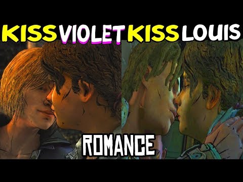 Violet Kisses Clementine VS Louis Kisses Clementine - The Walking Dead Season 4 Episode 4 Romance