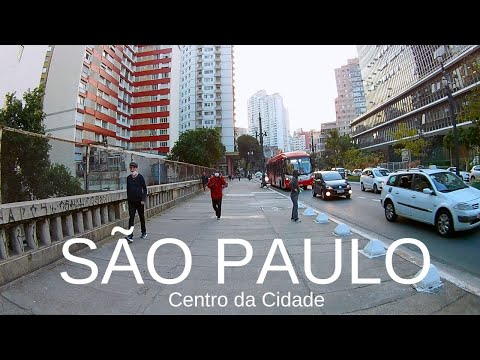 Walking in Sao Paulo Brazil - PRAÇA JOÃO MENDES até a PRAÇA DA REPÚBLICA, no centro da cidade