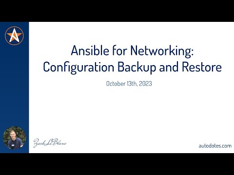 Ansible for Networking: Configuration Backup and Restore