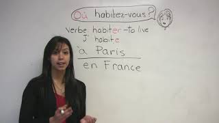 French for Beginners: "Where do you live?"