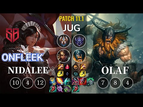 SB OnFleek Nidalee vs Olaf Jungle - KR Patch 11.1