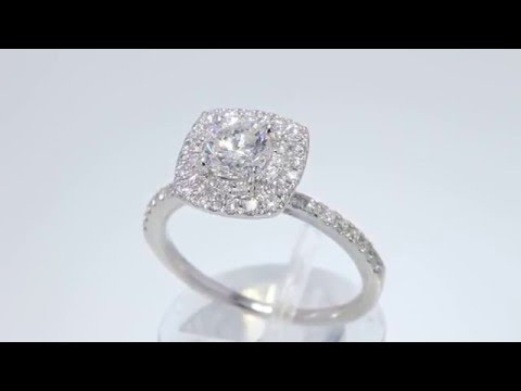 1.18CT Round Brilliant Diamond Halo Engagement Ring Cert/Appr $6K $2995