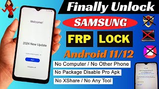 Samsung A10/A20 FRP Bypass Android 11 || Google Account Unlock / Remove Frp Without Pc 2024