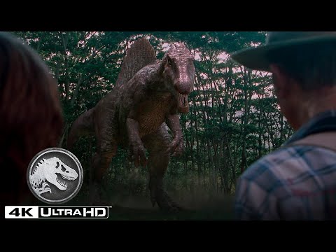 Jurassic Park 3 | La persecución del Espinosaurio en 4K HDR