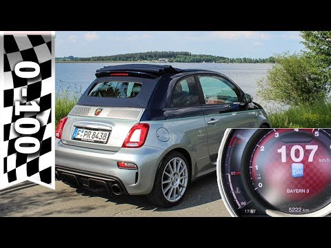 Abarth 695 Rivale (180 PS): 0-100 km/h Beschleuingung, Soundcheck, Tachovideo/Acceleration 0-60 mph